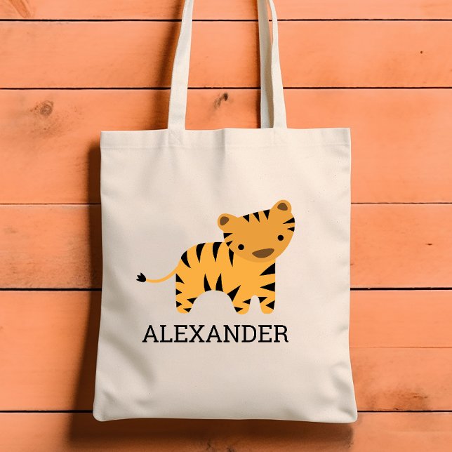 Adorable Tiger Kids' Personalised Tote Bag (Creator Uploaded)