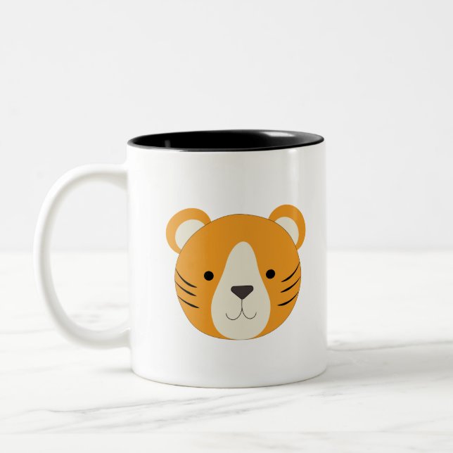 Adorable Tiger Two-Tone Coffee Mug (Left)