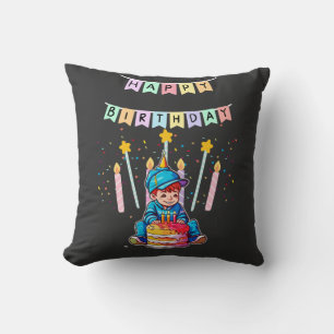 Adorable Toddler First Birthday Cute Boy Cushion