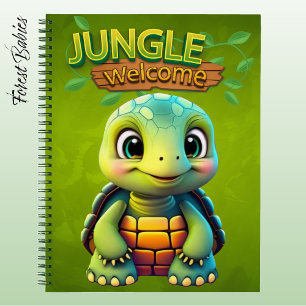 Adorable Tortoise Lover Box Turtle Animal Green 🐢 Notebook