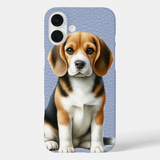 ADORABLE TRI-COLORED BEAGLE PUPPY DOG Case-Mate iPhone CASE (Back)