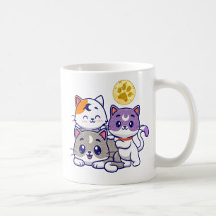Adorable Trio – Three Cute Cats Coffee Mug