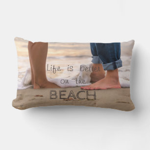 Adorable Tropical Beach,Foots Lumbar Cushion