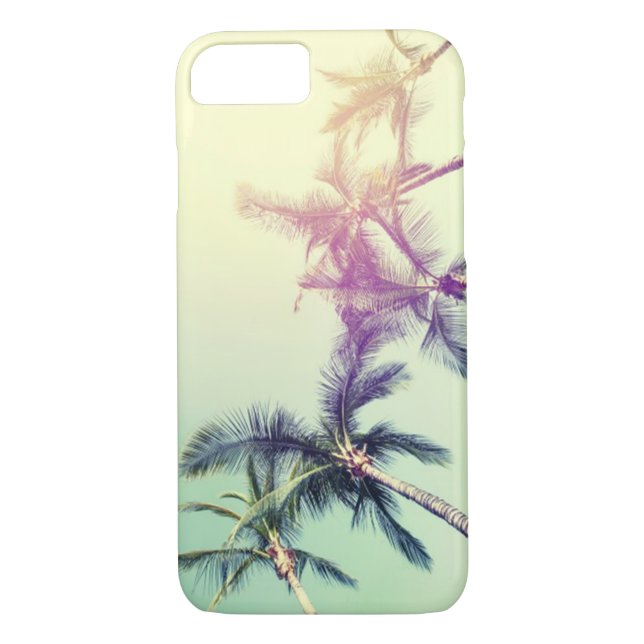 Adorable Tropical Beach, Palms Case-Mate iPhone Case (Back)