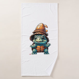 Adorable Turtle in Halloween Mood Essential T-Shir Bath Towel
