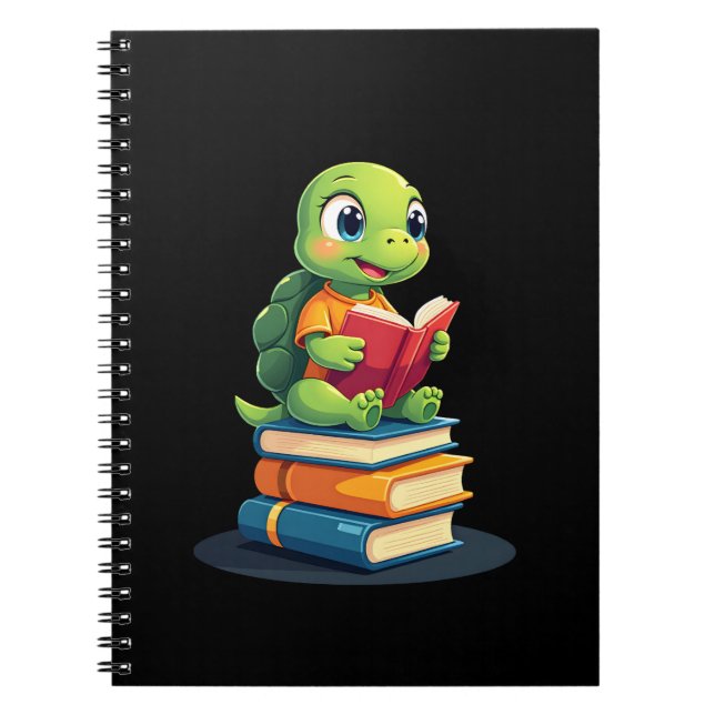 Adorable Turtle Reading Books (1) (Front)