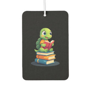 Adorable Turtle Reading Books (1) Car Air Freshener