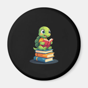 Adorable Turtle Reading Books (1) Magnet
