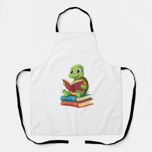 Adorable Turtle Reading Books (2) Apron