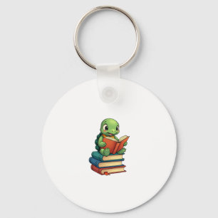 Adorable Turtle Reading Books (3) Key Ring