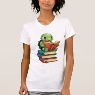 Adorable Turtle Reading Books (3) T-Shirt