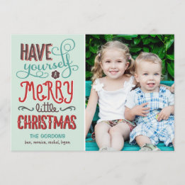 Adorable Type Christmas Photo Card