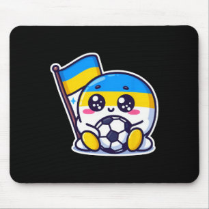 Adorable Ukrainian Nner Fan Ukraine Flag Cute Cart Mouse Pad