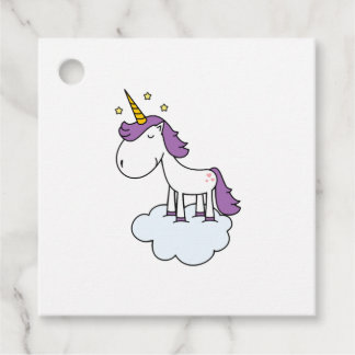 Adorable unicorn favour tags