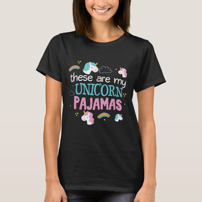 Adorable Unicorn Lover Pajama PJ Top Cute T-shirt (Front)