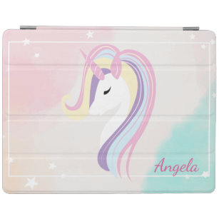 Adorable Unicorn Magical Stars Ombre iPad Cover
