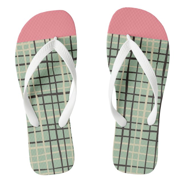 Adorable unique mix and match l Scottish Pink Thongs (Footbed)