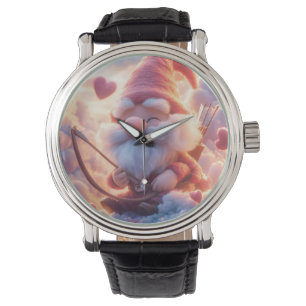 Adorable Valentine's Day Gnome with Bow and Arrow Watch
