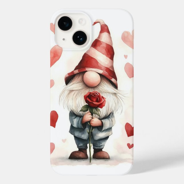 Adorable Valentine's Gnome: with a Rose Case-Mate iPhone Case (Back)