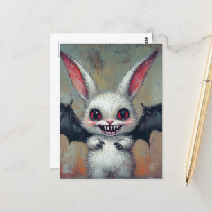 Adorable Vampire Bat Bunny Postcard