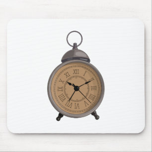 Adorable Vintage Alarm Clock Mouse Pad
