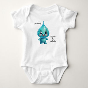 Adorable Water Droplet Cartoon Character – Cute Baby Bodysuit