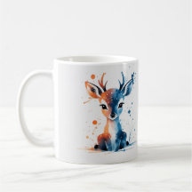 Adorable Watercolor Baby Deer Mug 