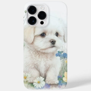 ADORABLE WATERCOLOR MALTESE PUPPY DOG Case-Mate iPhone 14 PRO MAX CASE