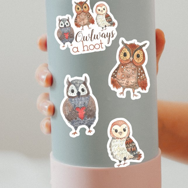 Adorable Watercolor Owls Owlways a Hoot (Creator Uploaded)