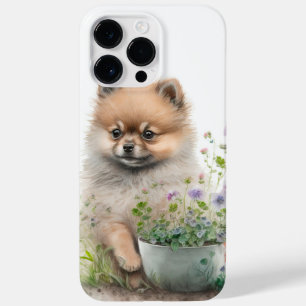 ADORABLE WATERCOLOR RED POMERANIAN PUPPY DOG Case-Mate iPhone 14 PRO MAX CASE