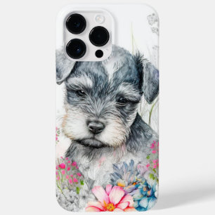 ADORABLE WATERCOLOR SCHNAUZER PUPPY DOG Case-Mate iPhone 14 PRO MAX CASE