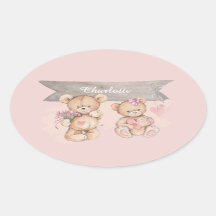Adorable Watercolor Teddy Bear Baby Shower Square