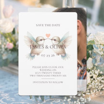 Adorable Wedding Add Photo Save The Date 