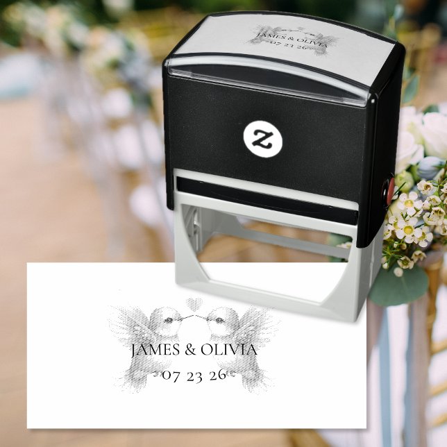 Adorable Wedding Couple Self-inking Stamp (Creator Uploaded)