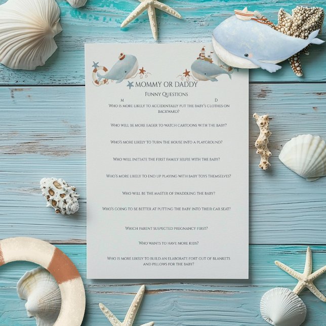 Adorable Whale Baby shower Game (Creator Uploaded)