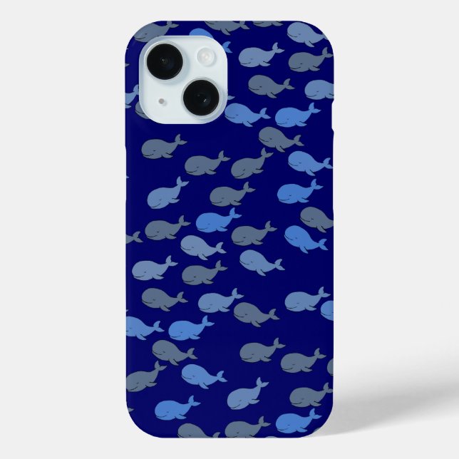 adorable Whales pattern Case-Mate iPhone Case (Back)