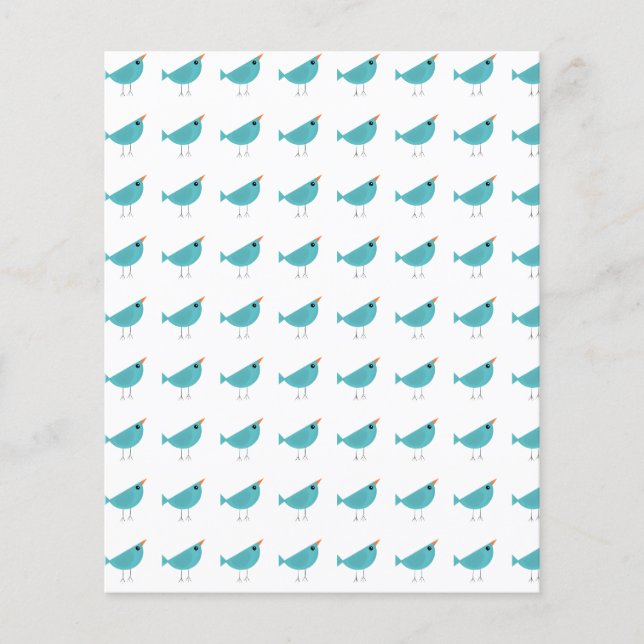 Adorable Whimsical Bird Nature Art (Front)