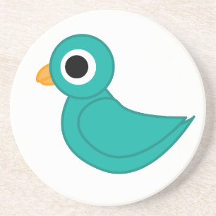 Adorable Whimsical Bird Nature Art Coaster