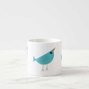 Adorable Whimsical Bird Nature Art Espresso Cup