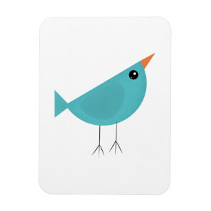 Adorable Whimsical Bird Nature Art Magnet