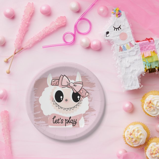 Adorable -Whimsical Monster Paper Plate (Party)