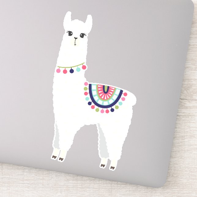 Adorable White Alpaca (Detail)