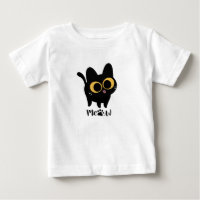 Adorable Wide-Eyed Black Cat With Tongue Out