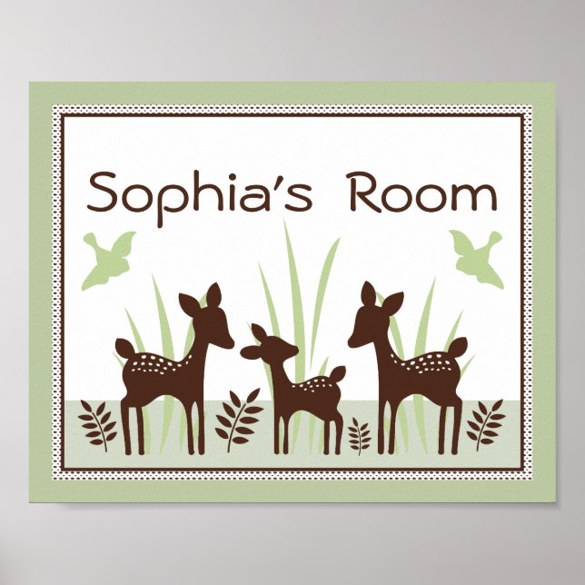 Adorable Willow Deer Family Poster/Print Poster (Front)