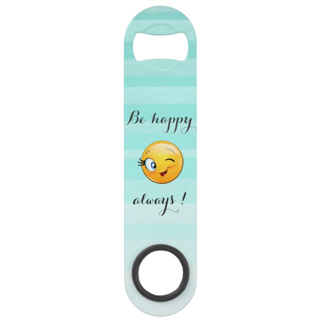 Adorable Winking Emoji Face-Be happy always (Front)