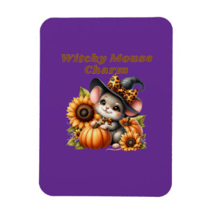 Adorable Witch Mouse Halloween Charm for Festive D Magnet