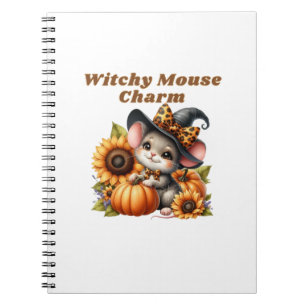 Adorable Witch Mouse Halloween Charm for Festive D Notebook