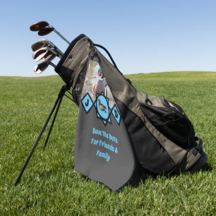 Adorable Wood Duck Monogram Photo Golf Towel