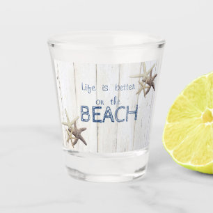 Adorable Wood Texture,Starfish Shot Glass