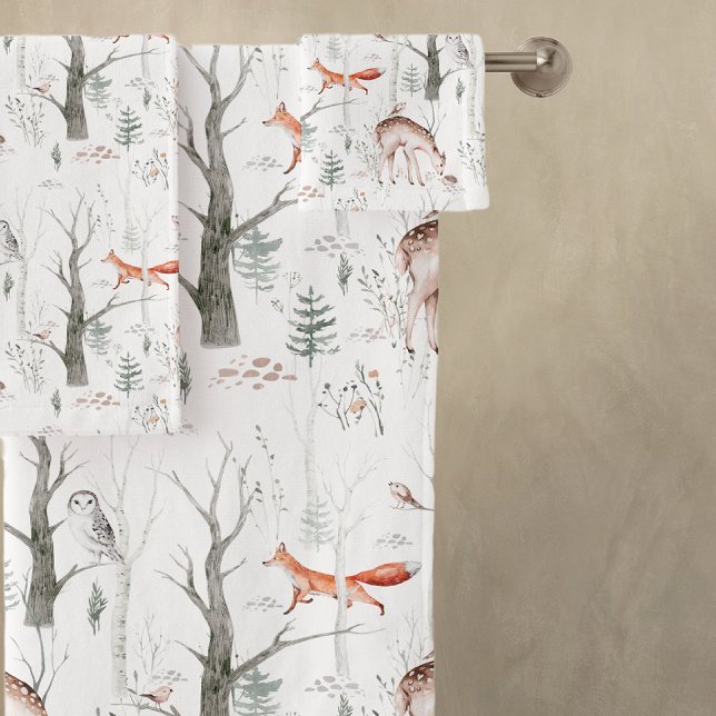 Adorable Woodland Animals Bath Towel Set (Creator Uploaded)